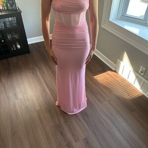 Lucy in the Sky Blush Pink Maxi Dress